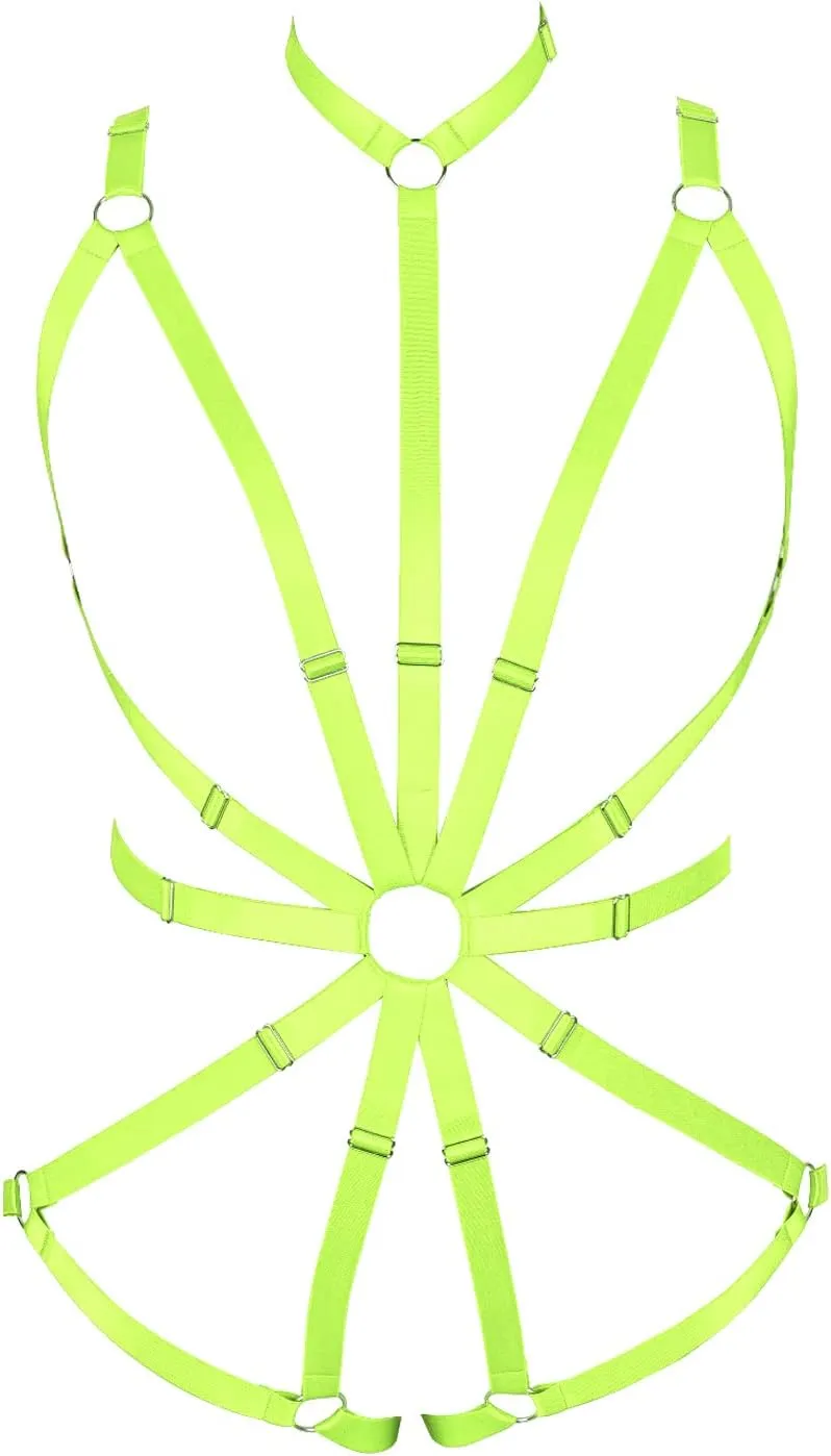 Lingerie cage set Full body harness for women Gothic Plus size Bra Festival Rave Large size Halloween Waist belts ​