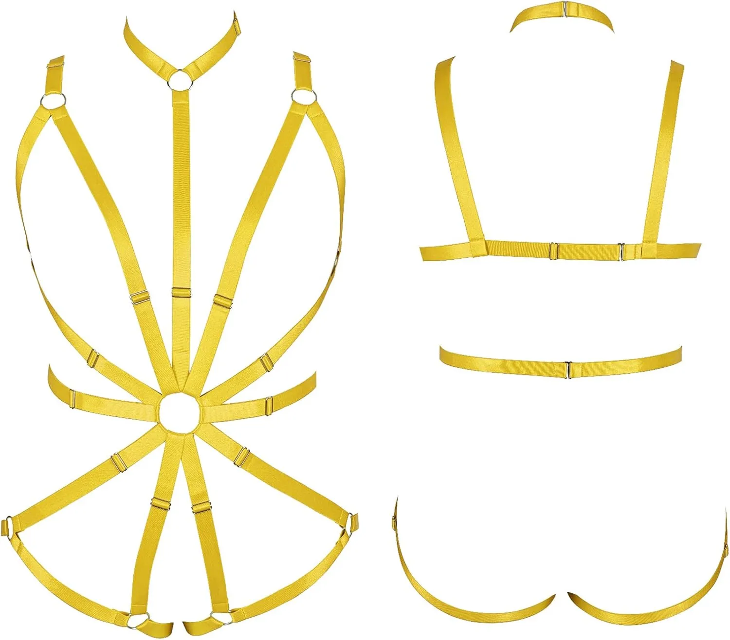 Lingerie cage set Full body harness for women Gothic Plus size Bra Festival Rave Large size Halloween Waist belts ​