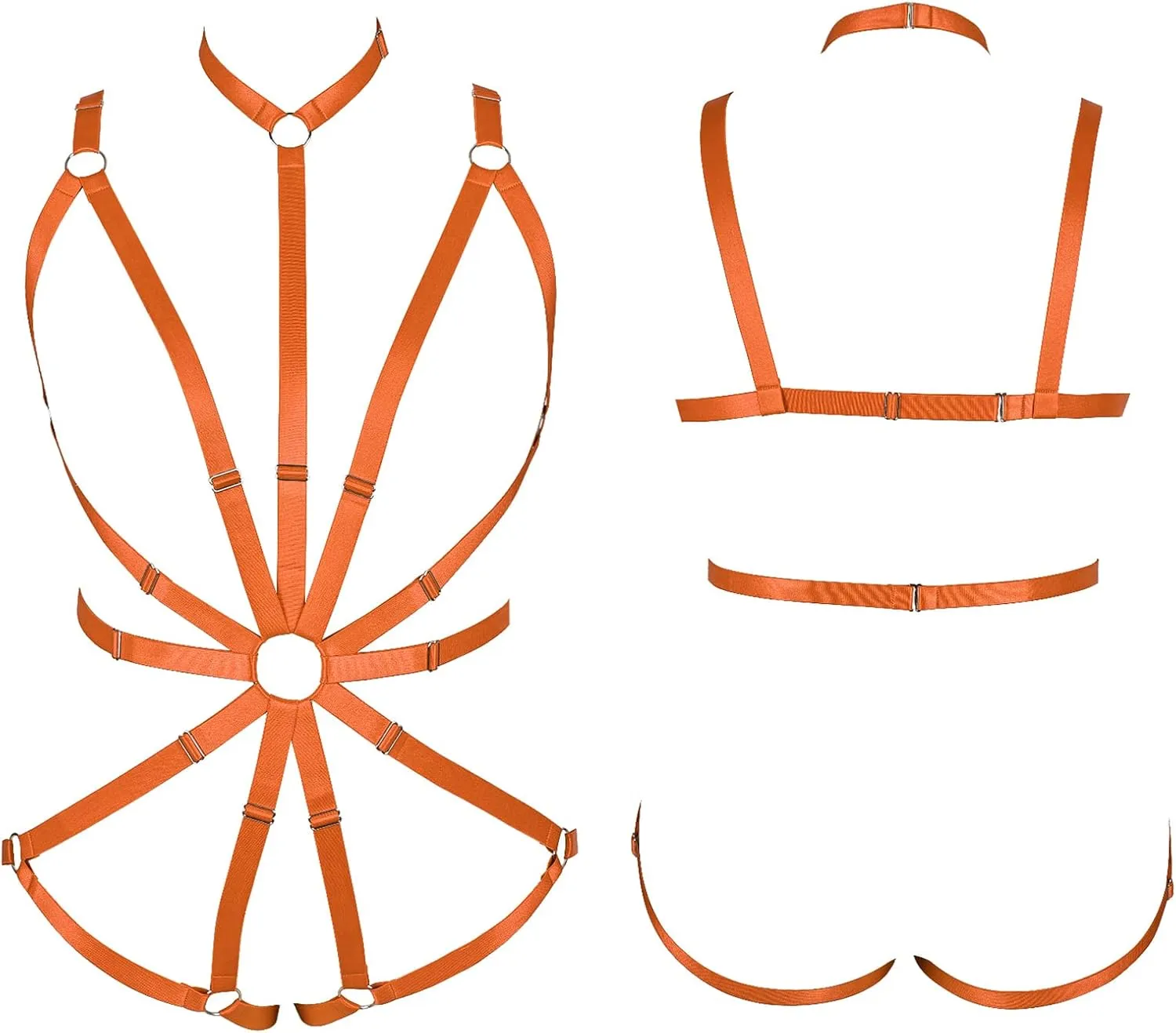 Lingerie cage set Full body harness for women Gothic Plus size Bra Festival Rave Large size Halloween Waist belts ​