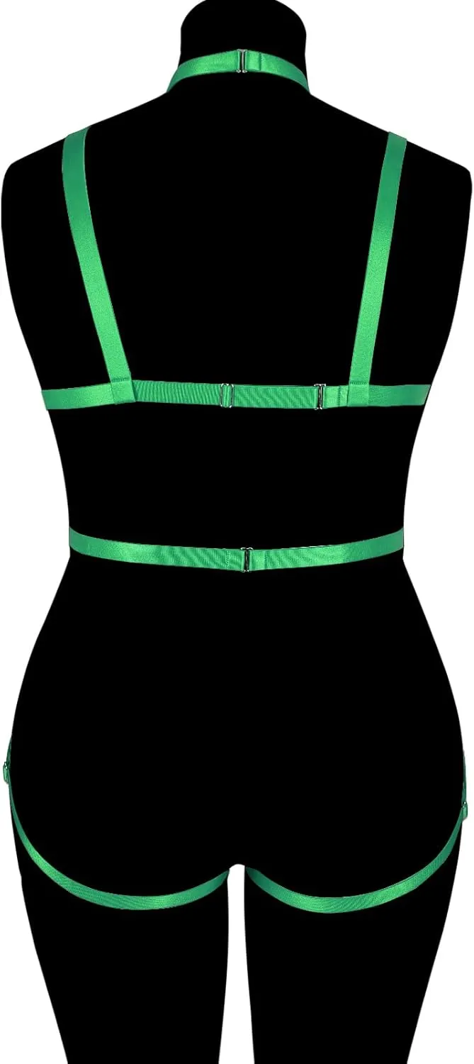 Lingerie cage set Full body harness for women Gothic Plus size Bra Festival Rave Large size Halloween Waist belts ​