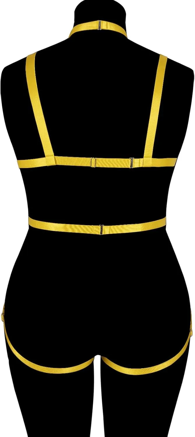 Lingerie cage set Full body harness for women Gothic Plus size Bra Festival Rave Large size Halloween Waist belts ​