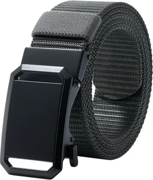 LionVII Ratchet Belts for Men - Fashion Belt Man Nylon Fabric 1 3/8" for Casual Jeans - Adjustable Trim to Fit 27-49" Waist