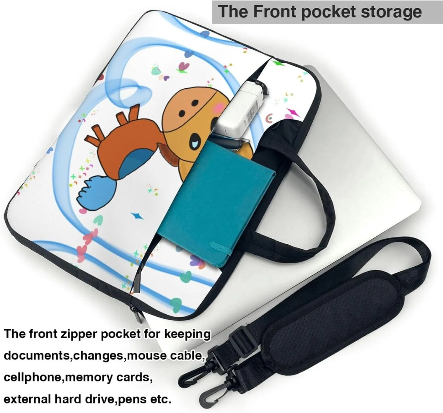 listening mule picture Ultra-thin portable shoulder laptop bag Stylish and Protective Shockproof soft lining