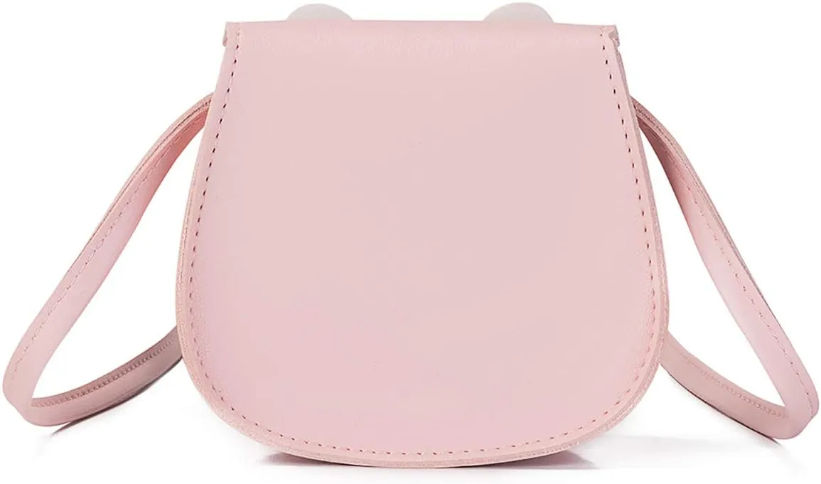 Little Girls' Cute Rabbit Crossbody Purse Small Bow Shoulder Bag Handbag for Kids Toddlers