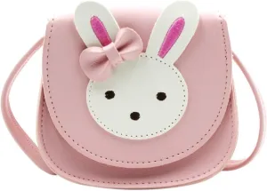 Little Girls' Cute Rabbit Crossbody Purse Small Bow Shoulder Bag Handbag for Kids Toddlers