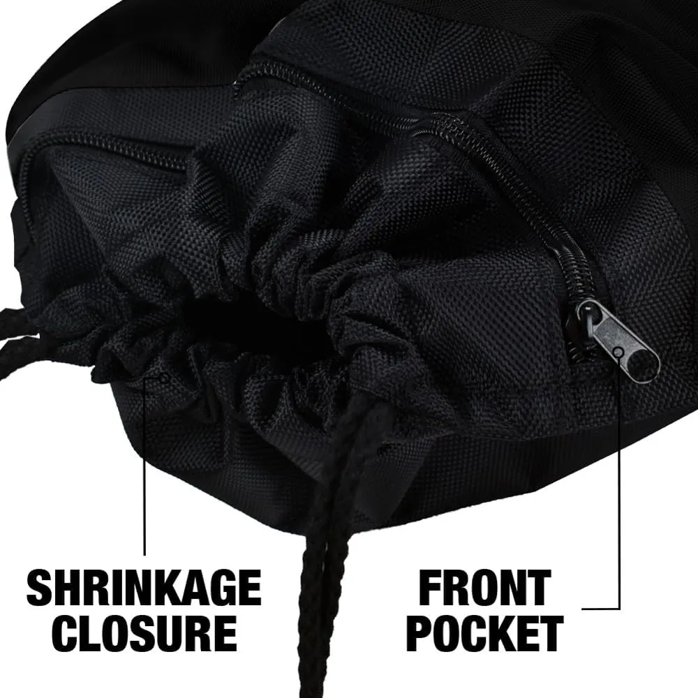 LOGOVISION Batman Batman Icons Logo Drawstring Backpack Sports Bag Sackpack 17" x 13", Perfect for Gym, Yoga or Practice