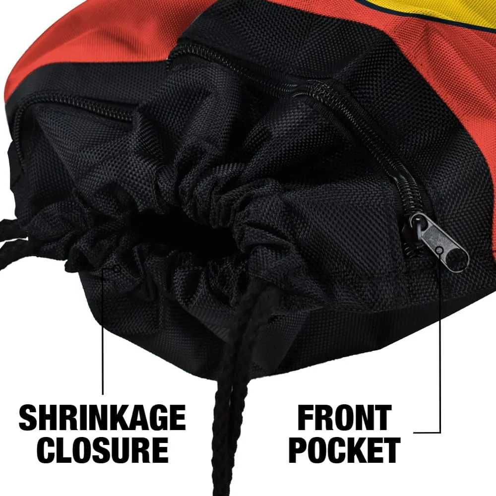 LOGOVISION Looney Tunes Speedy Gonzales Drawstring Backpack Sports Bag Sackpack 17" x 13", Perfect for Gym, Yoga or Practice
