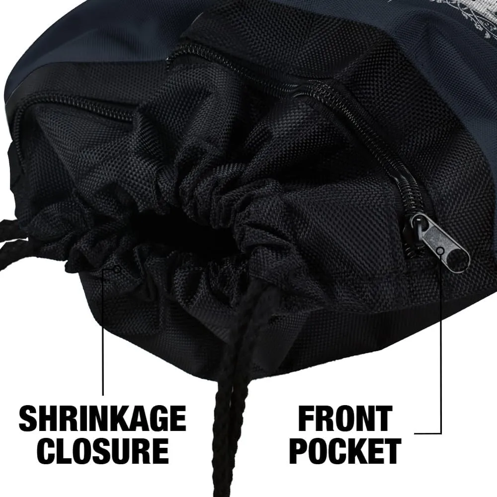 LOGOVISION Lord of The Rings Minas Tirith Drawstring Backpack Sports Bag Sackpack 17" x 13", Perfect for Gym, Yoga or Practice