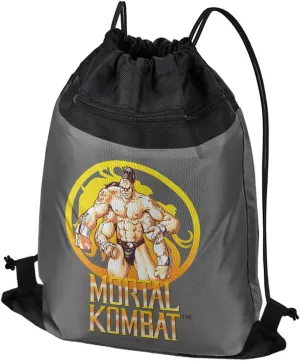 LOGOVISION Mortal Kombat Goro Drawstring Backpack Sports Bag Sackpack 17" x 13", Perfect for Gym, Yoga or Practice