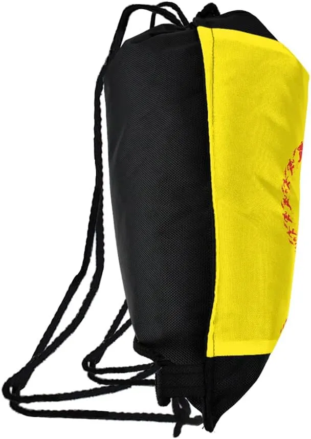 LOGOVISION The Flash Flash Icons Logo Drawstring Backpack Sports Bag Sackpack 17" x 13", Perfect for Gym, Yoga or Practice