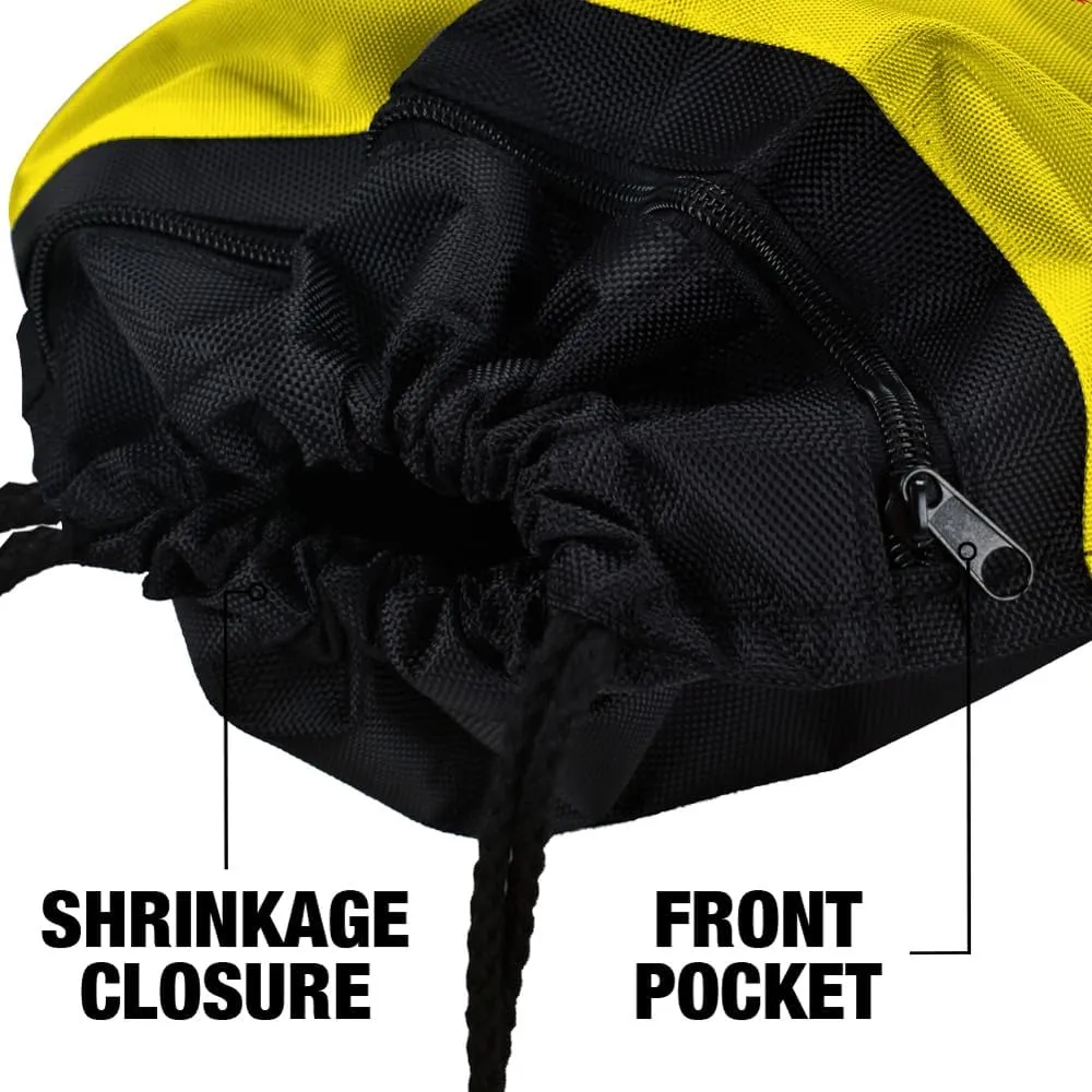 LOGOVISION The Flash Flash Icons Logo Drawstring Backpack Sports Bag Sackpack 17" x 13", Perfect for Gym, Yoga or Practice