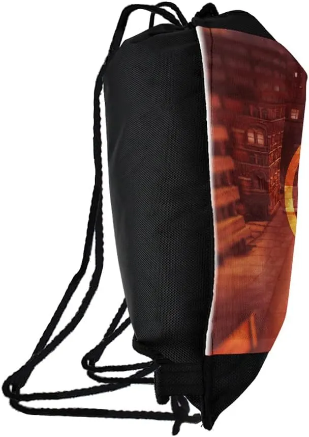 LOGOVISION The Flash TV Series Lightning Streak Drawstring Backpack Sports Bag Sackpack 17" x 13", Perfect for Gym, Yoga or Practice