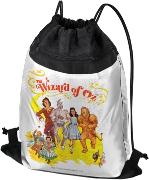 LOGOVISION The Wizard of Oz Yellow Brick Road Drawstring Backpack Sports Bag Sackpack 17" x 13", Perfect for Gym, Yoga or Practice