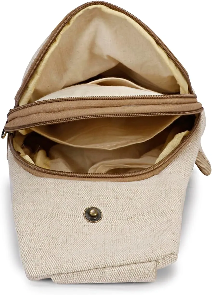 LONGING TO BUY Hemp Sling Backpack- Hemp Cross body Bag- Hemp Shoulder Backpack Adjustable Strap for Men & Women (Designed-Tree)