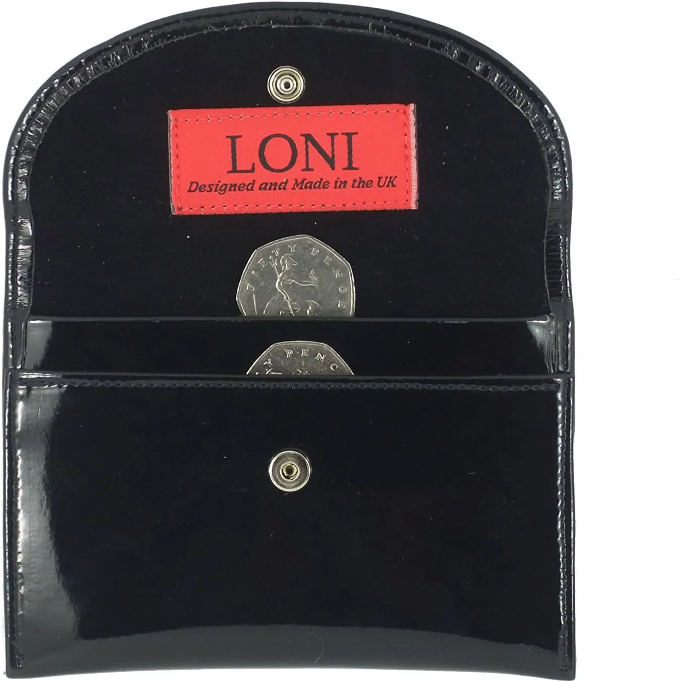 LONI Ladies Faux Leather Wallet Clutch Bag Purse Coin Pouch in Metallic Gold