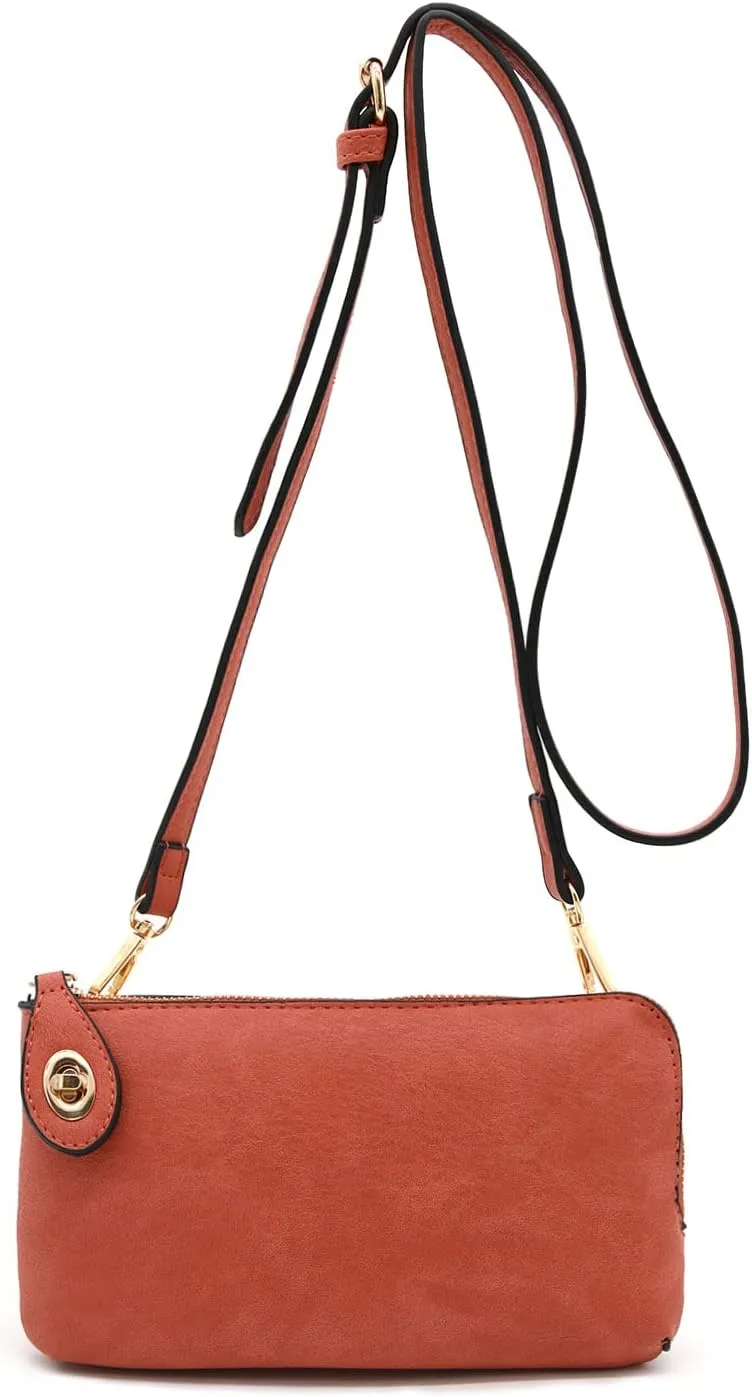 LOVESOME Women's Small Crossbody Bag Wristlet Clutch