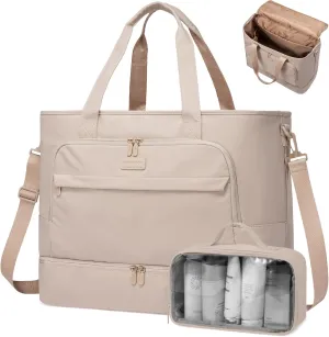 LOVEVOOK Weekender Bags for Women Travel, Large Personal Item Travel Overnight Bag, Carry on Duffle Bags with Shoe Compartment, Toiletry Bag, Wet Pocket, for Airplane, Hospital Labor Delivery