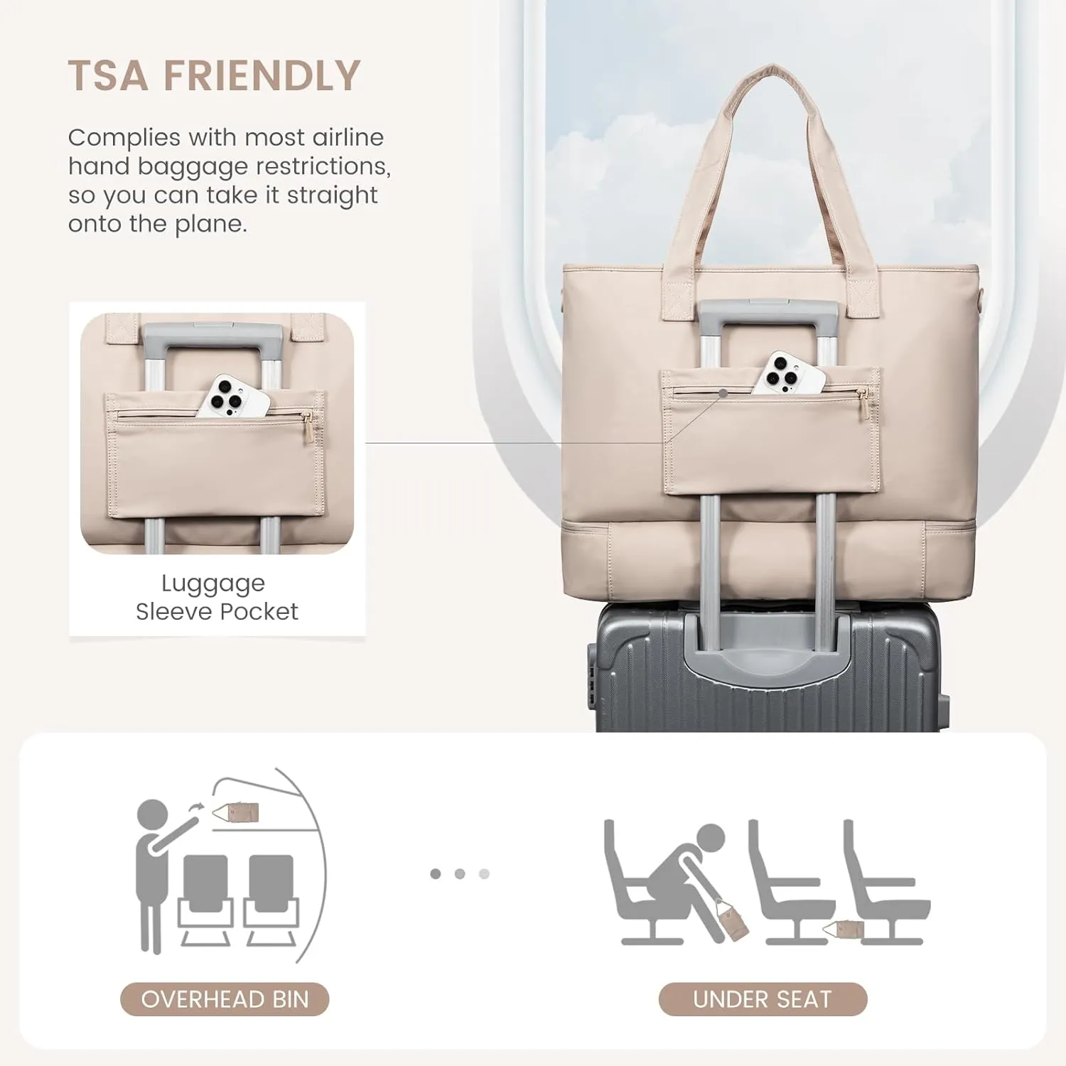LOVEVOOK Weekender Bags for Women Travel, Large Personal Item Travel Overnight Bag, Carry on Duffle Bags with Shoe Compartment, Toiletry Bag, Wet Pocket, for Airplane, Hospital Labor Delivery