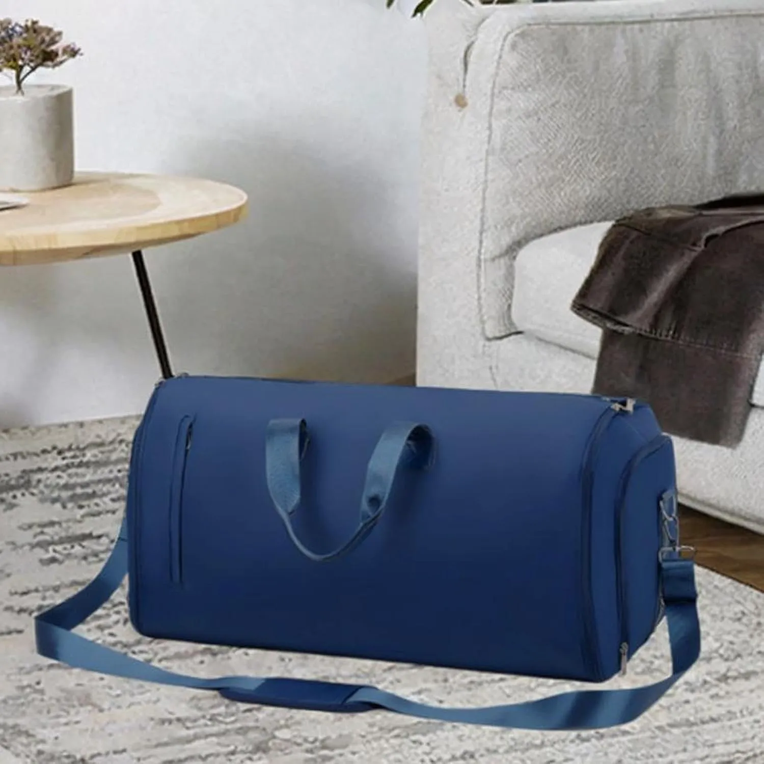 Luggage Bag Extra Large Suit Bag for Backpacking for Men Women Holiday Camping, Dark Blue