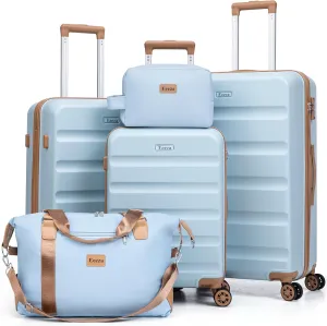 Luggage Sets 5 Piece, Suitcases with Wheels,ABS Hard Case Luggage with TSA Lock Spinner Wheels,Carry On Luggage Set (20/24/28 Inch)