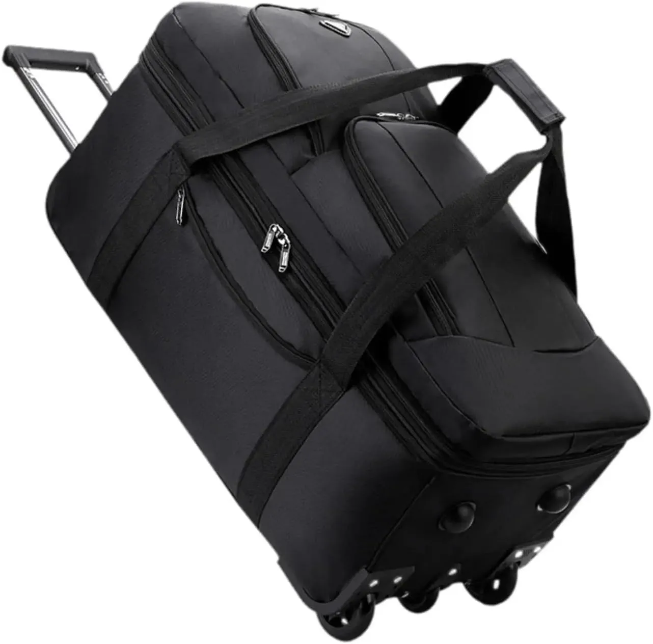 Luggage Wheeled Duffel Bag Wheeled Travel Duffel Bag Oxford Cloth Multipurpose Rolling Travel Bag Men Outdoor Traveling Picnic Carry on luggage(Black)