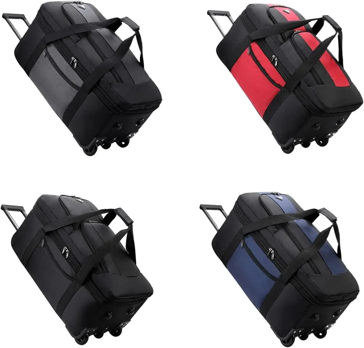 Luggage Wheeled Duffel Bag Wheeled Travel Duffel Bag Oxford Cloth Multipurpose Rolling Travel Bag Men Outdoor Traveling Picnic Carry on luggage(Black)