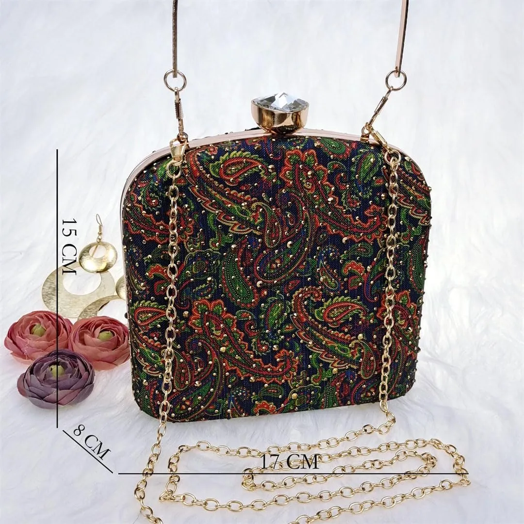 Luxury Women’s Heels and Clutch Set African Wedding Rhinestone Decor Italian Banquet Party Shoes