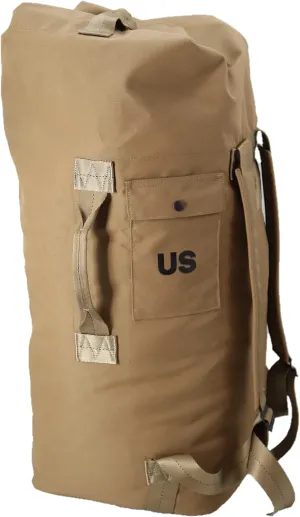 M MCGUIRE GEAR Tactical Military GI Top Loading Duffel Bag, Cordura Nylon, Carrying Straps, Backpack, Sea Bag, Bug Out Bag, MIL-SPEC, Made in USA (Coyote)