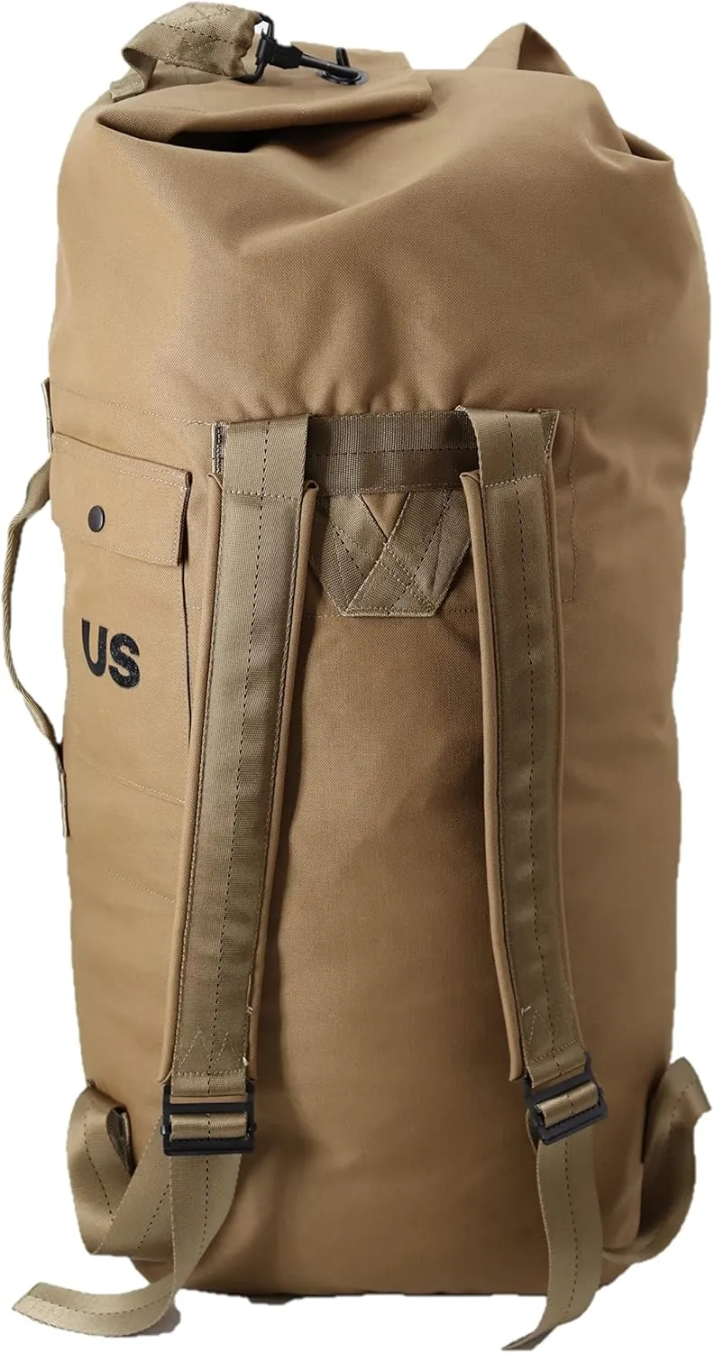 M MCGUIRE GEAR Tactical Military GI Top Loading Duffel Bag, Cordura Nylon, Carrying Straps, Backpack, Sea Bag, Bug Out Bag, MIL-SPEC, Made in USA (Coyote)