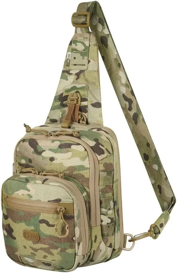 M-Tac Elite Cross Bag Slim - Tactical Crossbody Sling Backpack for Man with CCW Concealed Carry (Multicam, Slim)