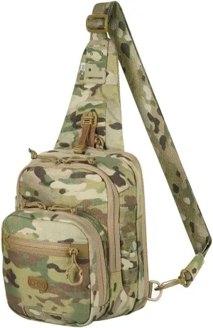 M-Tac Elite Cross Bag Slim - Tactical Crossbody Sling Backpack for Man with CCW Concealed Carry (Multicam, Slim)