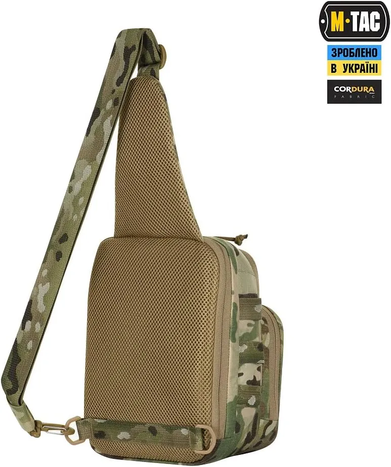 M-Tac Elite Cross Bag Slim - Tactical Crossbody Sling Backpack for Man with CCW Concealed Carry (Multicam, Slim)