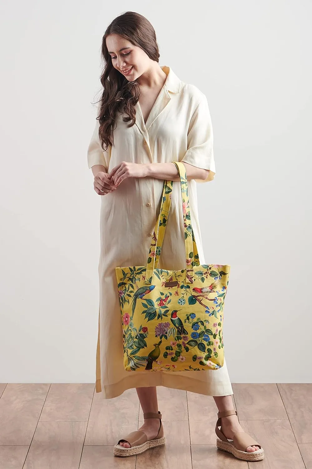 Maison d' Hermine Canvas Tote Bag for Women Cotton Canvas Reusable Shoulder Grocery Bags Bulk with Handle for Shopping Travel