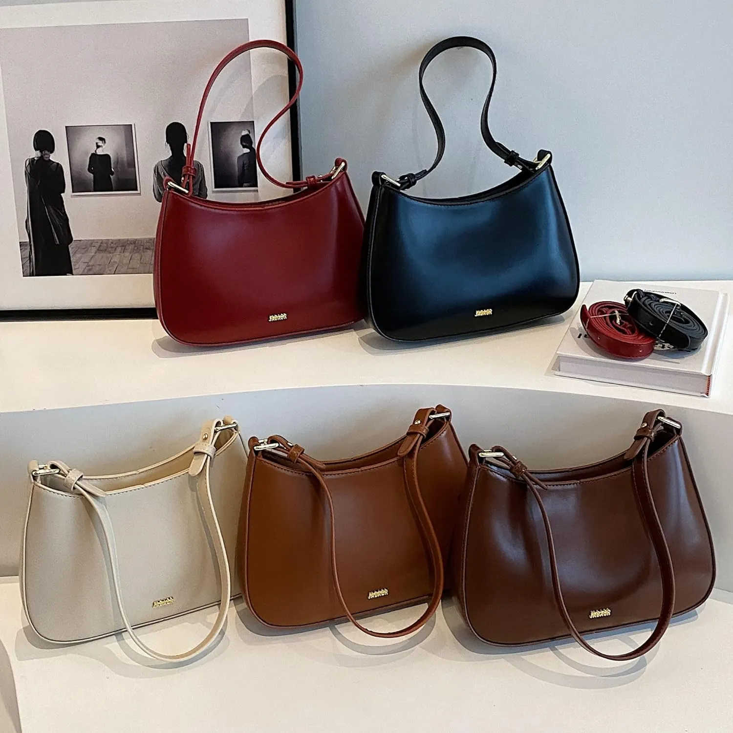 Makukke Small Shoulder Bag, Crossbody Bag - PU Leather, Y2K Vintage Party Handbag