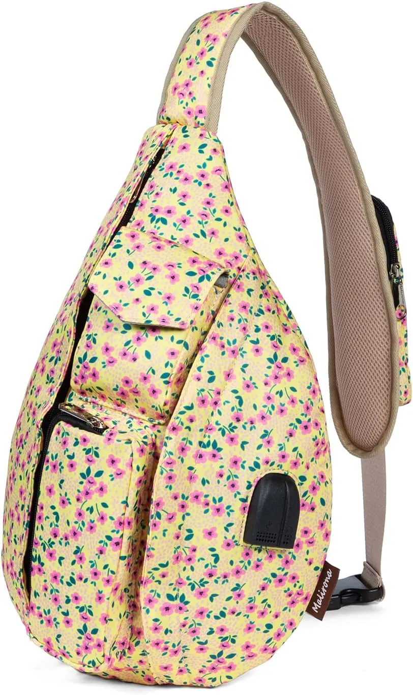 Malirona Sling Bag for Women Sling Backpack Hiking Daypack Multipurpose Crossbody Chest Bag