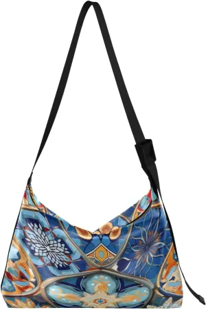 Map of the Tower and Palace Soft Leather Bag, Leather Crossbody Bag, Women's Crossbody Hobo Bag