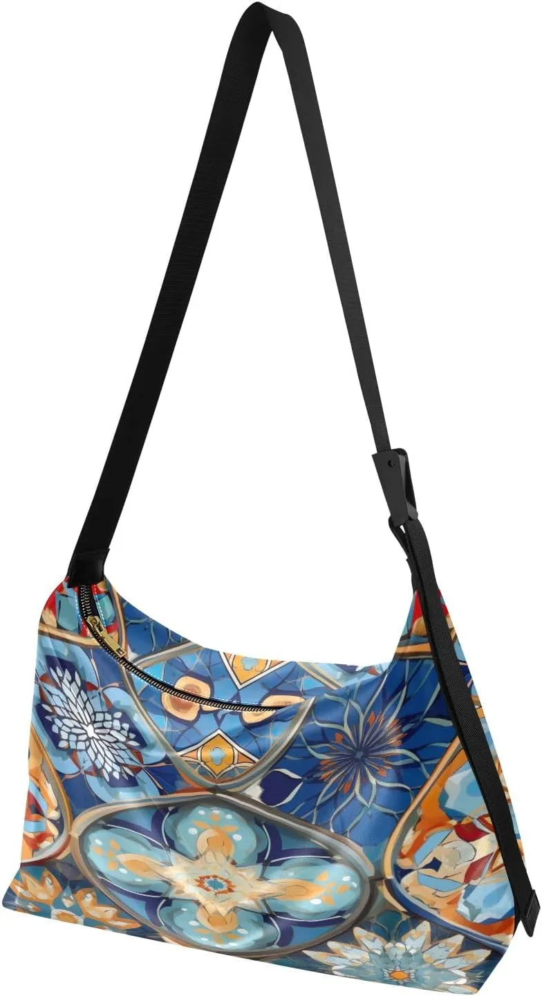 Map of the Tower and Palace Soft Leather Bag, Leather Crossbody Bag, Women's Crossbody Hobo Bag