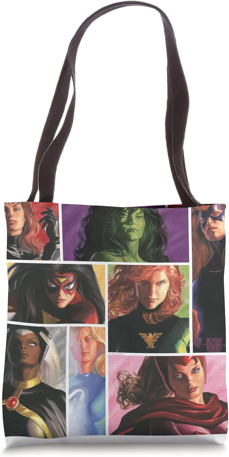 Marvel Avengers Female Super Heroes Tote Bag