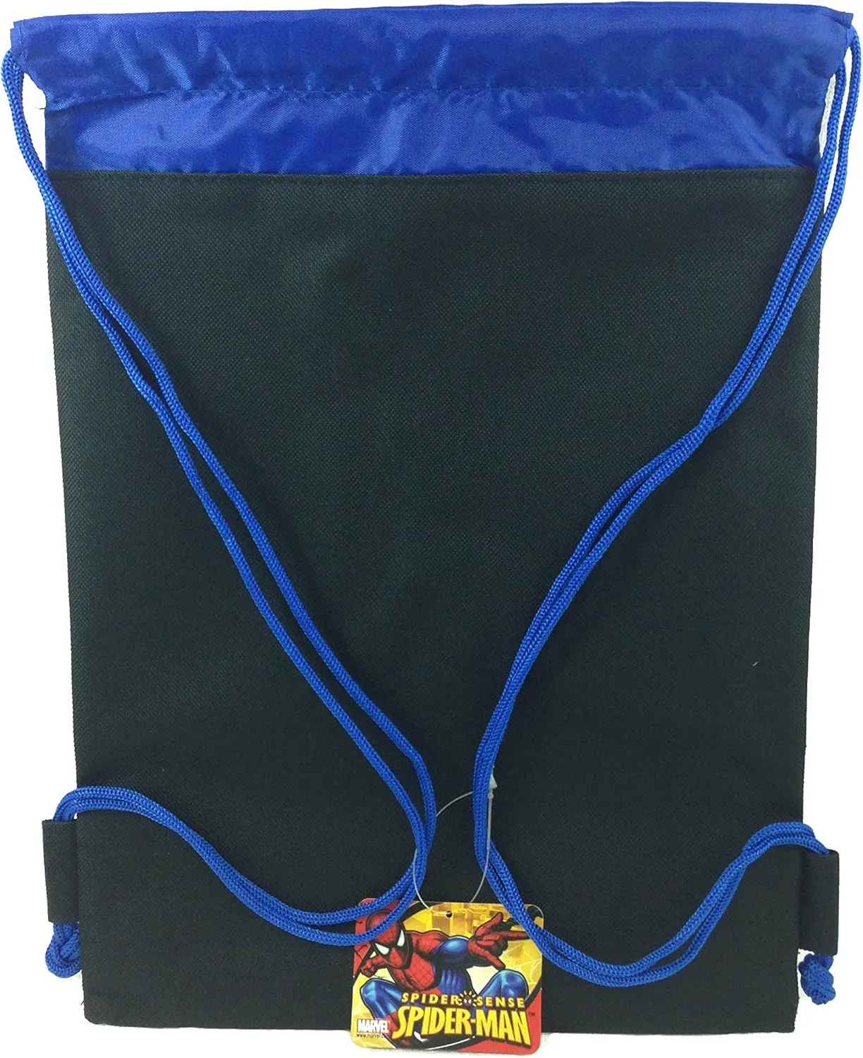 Marvels Spiderman 10" X 14" Drawstring Backpack Heavy Duty Nylon Tote Bag Color (Blue, Red, or Black)