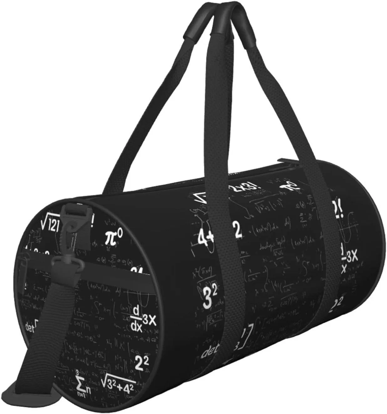 Math Equations Notations Chalkboard Round Travel Duffel Bag Large Capacity Gym Sports Bags for Hiking Vacation Trips