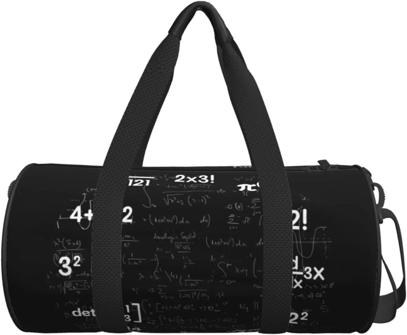 Math Equations Notations Chalkboard Round Travel Duffel Bag Large Capacity Gym Sports Bags for Hiking Vacation Trips