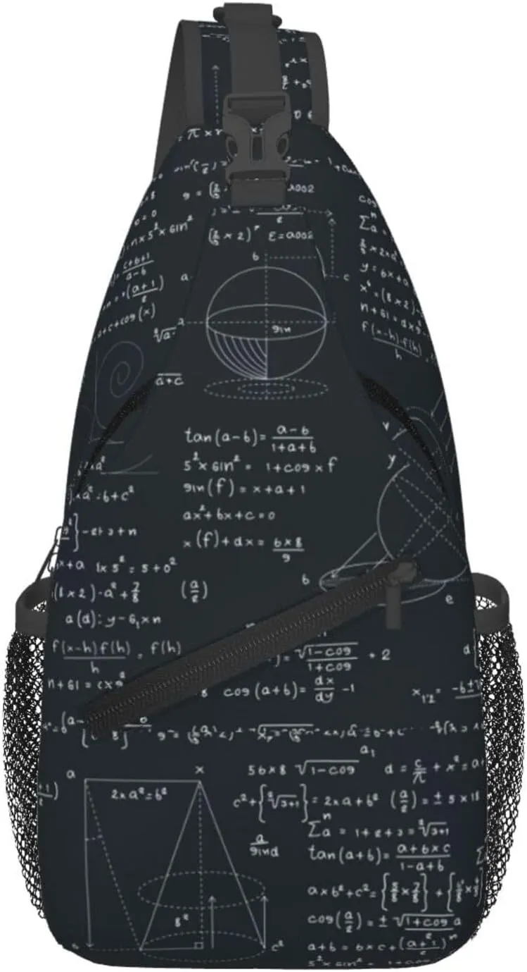 Math Shoulder Bag Teachers Sling Backpack Daypack Casual Bag Mathematics Backpack Bag for Outdoor
