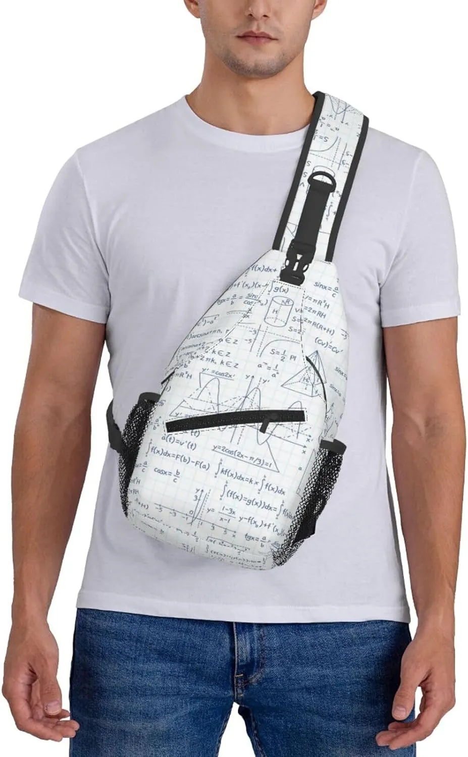 Math Shoulder Bag Teachers Sling Backpack Daypack Casual Bag Mathematics Backpack Bag for Outdoor