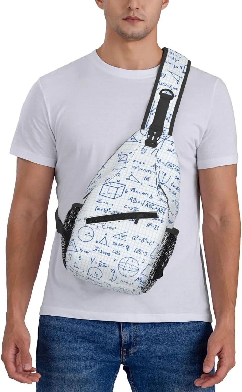 Math Shoulder Bag Teachers Sling Backpack Daypack Casual Bag Mathematics Backpack Bag for Outdoor