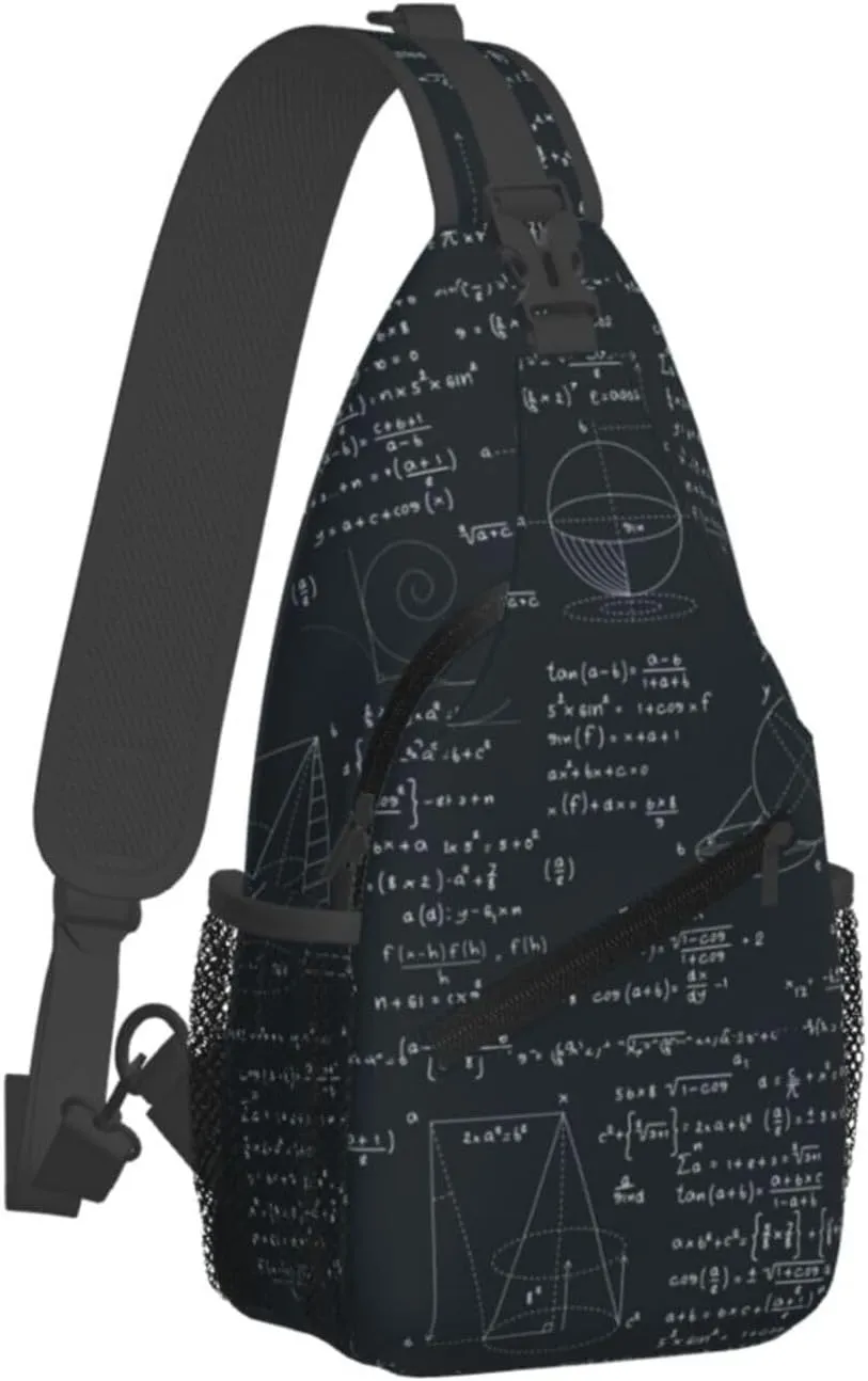 Math Shoulder Bag Teachers Sling Backpack Daypack Casual Bag Mathematics Backpack Bag for Outdoor