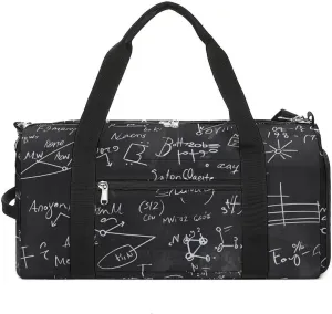 Mathematical Algebra Equations Formulas Sports Gym Bag Lightweight Travel Duffle Bag Carry on Weekender Bags for Women Men