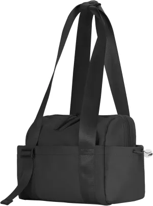 Medium Gym Bag For Women, Mini Gym Bag, Gym Tote Bag, Waterproof Travel Duffel Bag With Wet Compartment, Cute Sports Bag Suitable For Traveling On Weekends (Black)