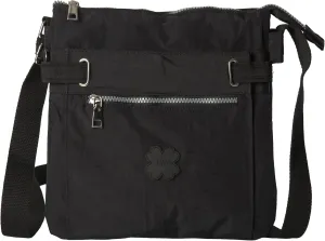 Medium Size Lightweight Fabric Multi Zip Compartment's Womens Messenger Crossbody Shoulder Bag - Ava
