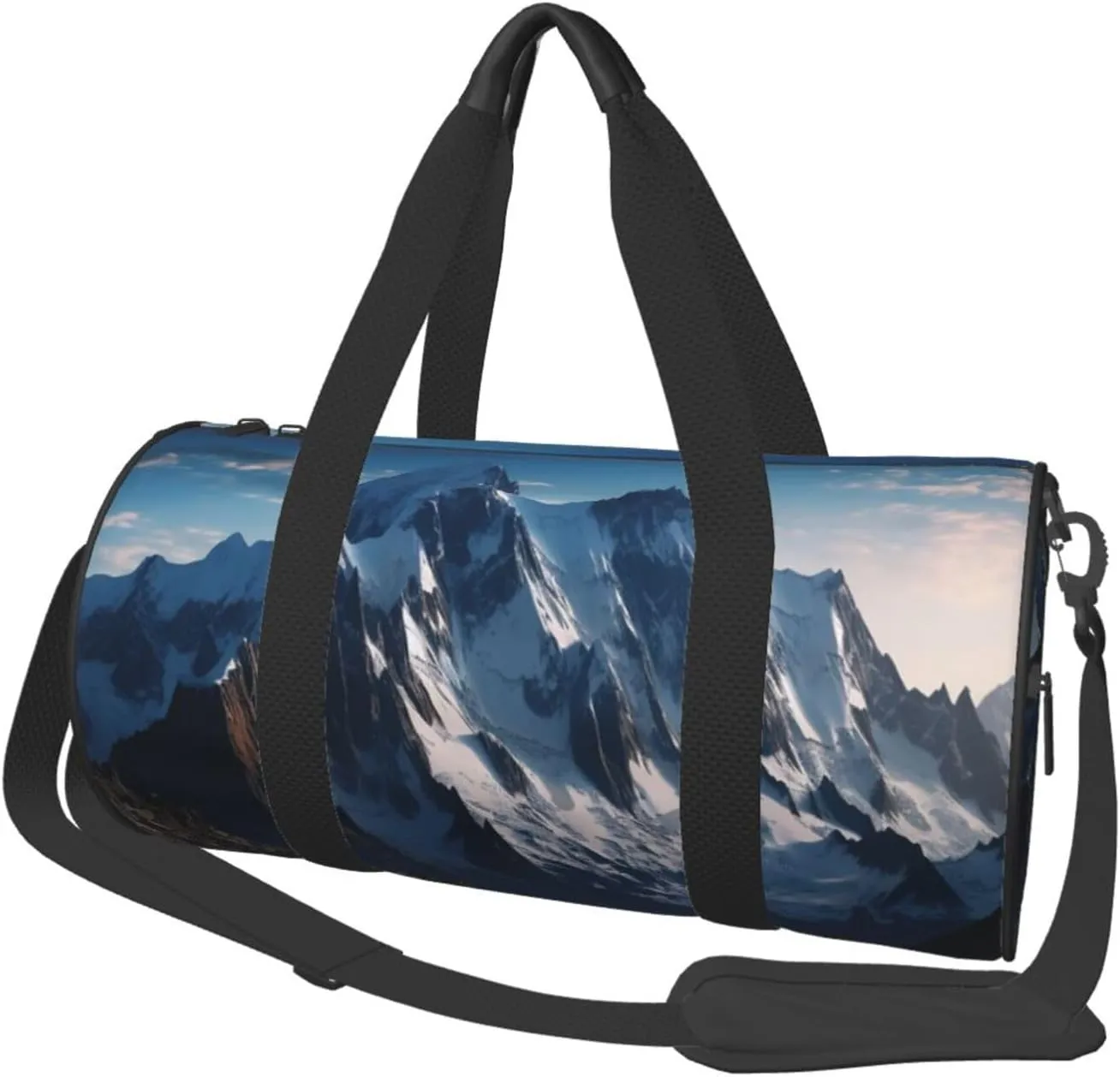 Melting Snow Mountain Travel Duffle Bag Carry On Weekender Overnight Bag Sport Gym Bag for Women Men Foldable Travel Duffle Round Duffle Bag for Travel Sports Gym