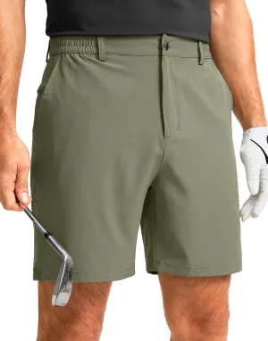 Men's Casual Shorts 7" Lightweight Golf Shorts for Men Stretch with 3 Pockets Quick Dry Breathable Work Shorts